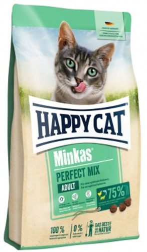 Happy Cat Minkas Perfect Mix Száraz Macskaeledel Felnőtt Macskáknak 1.5kg - Teljes Értékű Táplálék Baromfival, Báránnyal és Hallal