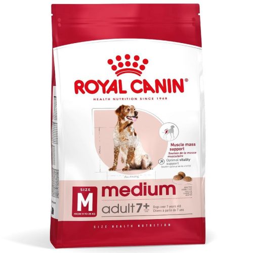 Royal Canin SHN Medium Adult 7+ Prémium Minőségű Száraz Kutyatáp Közepes Testű Idősödő Kutyáknak 4kg - Teljes Értékű Táplálék 7 Éves Kortól