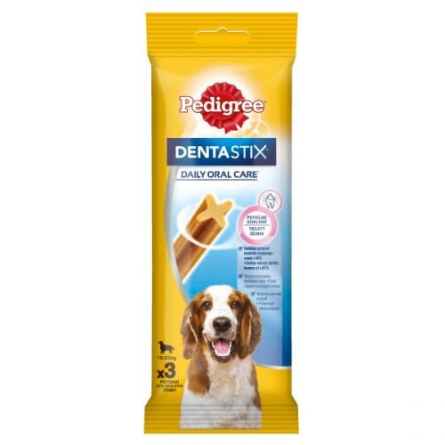 Pedigree DentaStix 3x77g Fogápoló Jutalomfalat Közepes és Nagytestű Kutyáknak - Napi Szájhigiénia, Akár 80%-kal Kevesebb Fogkő