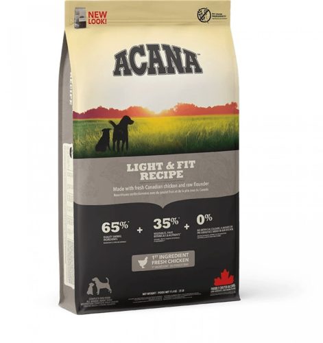 Acana Light & Fit Prémium Minőségű Száraztáp Kutyáknak 11.4kg - Optimális Testsúlykontroll és Egészséges Izomzatért
