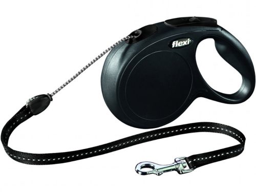 Flexi Classic M Kötélpóráz 8m Fekete Erős És Megbízható Vezetés Közepes Testű Kutyáknak