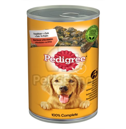 Pedigree Konzerv Marhahússal Aszpikban Felnőtt Kutyáknak 1200g - Teljes Értékű Táplálék Egészséges Emésztésért és Fényes Szőrzetért