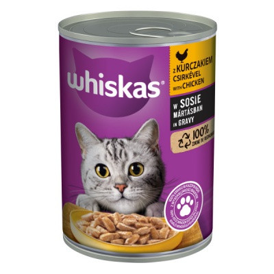 Whiskas Konzerv Eledel Csirkével Mártásban Felnőtt Macskák Számára 400g - Teljes Értékű és Ízletes Táplálás Minden Napra