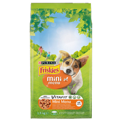 Friskies Mini Prémium Minőségű Száraztáp Kutyáknak Csirkével 1.5kg - Egészséges Emésztésért és Vitalitásért