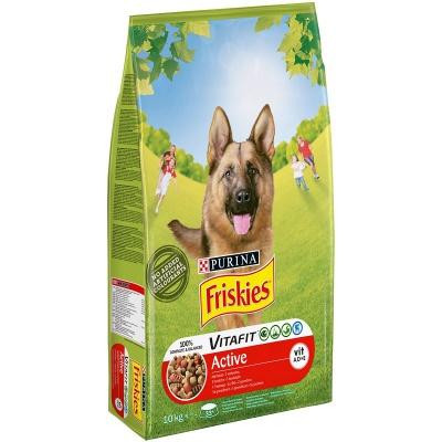 Friskies Active Prémium Minőségű Száraztáp Kutyáknak 10kg - Energikus Életmódért és Erős Izomzatért