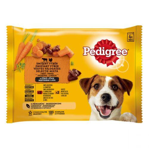Pedigree Alutasakos Nedves Kutyatáp Csirke, Bárány, Pulyka és Marha Ízesítéssel 12x100g - Teljes Értékű Eledel Felnőtt Kutyáknak