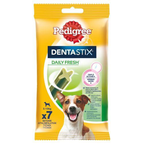 Pedigree DentaStix Daily Fresh Kistestű Kutyáknak 7 db (110g) - Hármas Hatású Fogápoló Jutalomfalat Friss Lehelettel