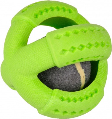 Flamingo Kutyajáték Habszivacs Teniszlabda Menta 11cm - Tartós és Rágásálló Játék Kutyáknak