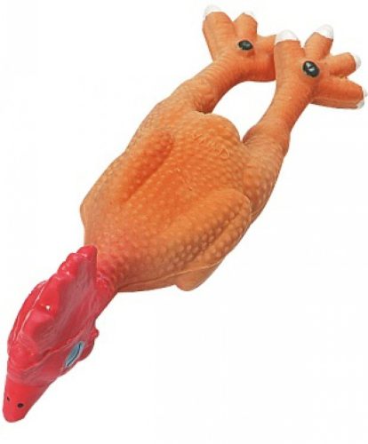 Flamingo Kutyajáték Latex Csirke Mini 13cm - Tartós és Rágásálló Játék Kistestű Kutyáknak