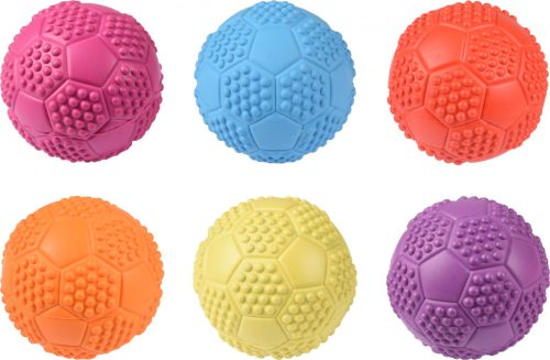 Flamingo Kutyajáték Gumilabda Focimintás 7cm - Tartós és Rágásálló Játék Kutyáknak