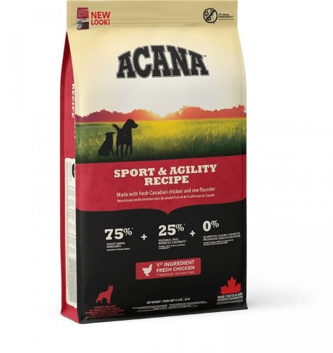 Acana Sport & Agility Prémium Minőségű Gabonamentes Száraztáp Kutyáknak 11.4kg - Magas Energiaszintért és Kitartásért Aktív Kutyáknak