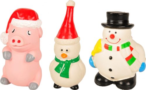 Flamingo Karácsonyi Kutyajáték Latexfigurák - Tartós és Vidám Ünnepi Játék Kutyáknak