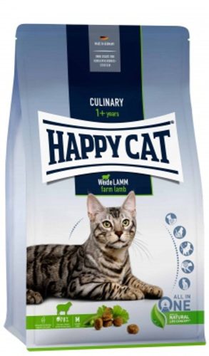 Happy Cat Culinary Adult Farm Lamb Száraz Macskaeledel Felnőtt Macskáknak 1.3kg - Könnyen Emészthető Bárányhússal, Borsóval és Korianderrel