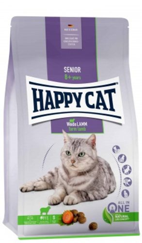 Happy Cat Senior Weide-Lamm Száraz Macskaeledel Idős Macskáknak 300g - Könnyen Emészthető Bárányhússal, Csökkentett Fehérje- és Ásványianyag-tartalommal
