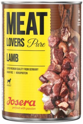Josera MeatLovers Pure Lamb 6x400g - Gabonamentes, Monoproteines Nedves Kutyatáp Felnőtt Kutyáknak