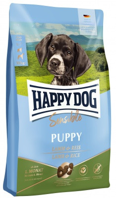 Happy Dog Supreme Sensible Puppy Lamb & Rice Száraz Kutyatáp 4kg - Glutén- és Baromfimentes Táplálás Közepes és Nagytestű Kölyökkutyáknak