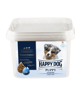 Happy Dog Puppy Starter Száraz Kutyatáp Bárány & Rizs 1,5kg - Gluténmentes, Könnyen Emészthető Táplálás Kölyökkutyáknak