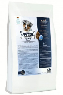 Happy Dog Puppy Starter Száraz Kutyatáp Bárány & Rizs 4kg - Gluténmentes, Könnyen Emészthető Táplálás Kölyökkutyáknak