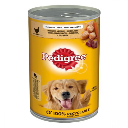 Pedigree Konzerv Csirkével és Sárgarépával Aszpikban Felnőtt Kutyáknak 1200g - Teljes Értékű Nedves Eledel Természetes Összetevőkkel