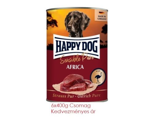 Hd Pure Konzerv  Sensible Afrika 6x400g ,Strucchúsos Konzerv, 100%-ig Állati Fehérjével Készül, Ideális Ételérzékenység és Allergia Esetén.