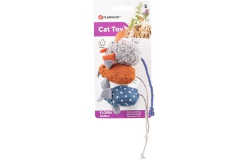 Flamingo Macskajáték Floera Egér 16cm - Macskamentával Töltött, Interaktív Játék Cicáknak