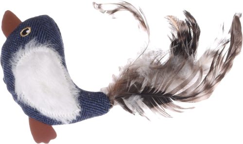 Flamingo Macskajáték Jeany Madár 8.5cm - Macskamentával Töltött, Tollas Textil Játék Cicáknak