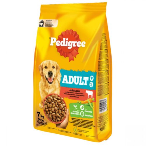 Pedigree Adult Száraz Kutyatáp Marhával és Zöldségekkel 7kg - Teljes Értékű Eledel Közepes és Nagytestű Felnőtt Kutyáknak