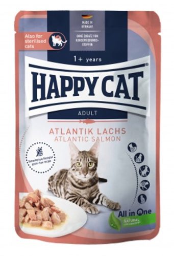 Happy Cat Pouch Szósz Culinary Lazac Nedves Macskaeledel Felnőtt Macskáknak 20x85g - Gabonamentes, Könnyen Emészthető Receptúra Harmonikus