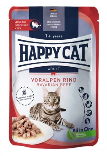 Happy Cat Pouch Szósz Culinary Marha Nedves Macskaeledel Felnőtt Macskáknak 20x85g - Gabonamentes, Könnyen Emészthető Receptúra Harmonikus Növekedéshez