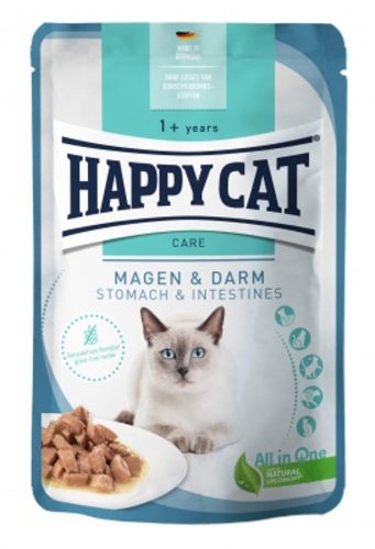 Happy Cat Pouch Szósz Sensitive Stomach & Intestinal Nedves Macskaeledel Érzékeny Emésztésű Felnőtt Macskáknak 20x85g - Gabonamentes, Könnyen Emészthető Receptúra