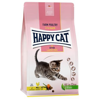 Happy Cat Kitten Baromfi Száraz Macskatáp Kiegyensúlyozott Növekedés Kölyökmacskáknak 4kg