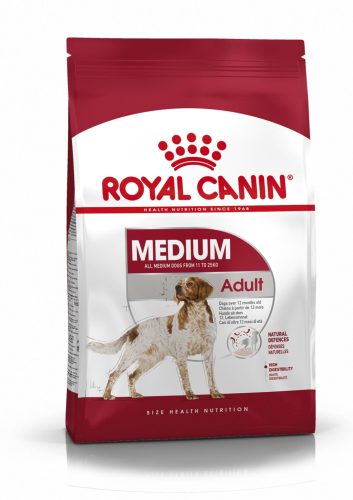 Royal Canin Medium Adult Prémium Minőségű Száraz Kutyatáp Közepes Testű Fajtáknak 15kg - Teljes Értékű Táplálék Felnőtt Kutyáknak