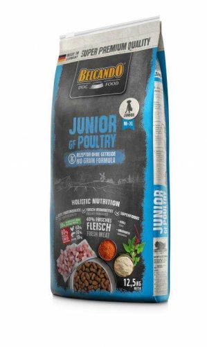 Belcando Junior Prémium Minőségű Gabonamentes Száraztáp Kutyáknak Friss Baromfihússal 12.5kg - Egészséges Fejlődésért és Erős Izomzatért