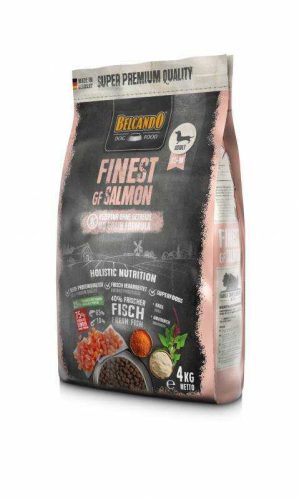 Belcando Finest Grain Free Salmon Prémium Minőségű Gabonamentes Száraztáp Felnőtt Kutyáknak Friss Lazaccal 4kg - Egészséges Szőrzetért és Kiegyensúlyozott Vitalitásért