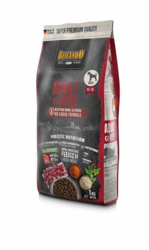 Belcando Adult Grain Free Beef Prémium Minőségű Gabonamentes Száraztáp Felnőtt Kutyáknak Friss Marhahússal 1kg - Erős Izomzatért és Kiegyensúlyozott Vitalitásért