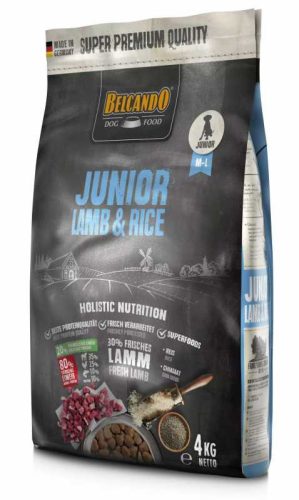 Belcando Junior Lamb & Rice Prémium Minőségű Száraztáp Kölyökkutyáknak Friss Bárányhússal és Rizzsel 4kg - Kiegyensúlyozott Fejlődésért és Érzékeny Emésztésért