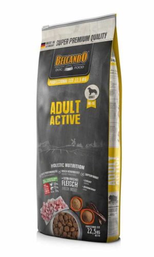 Belcando Adult Active Prémium Minőségű Száraztáp Felnőtt Kutyáknak Friss Baromfihússal 22.5kg - Magas Energiaszintű Táplálásért és Egészséges Emésztésért