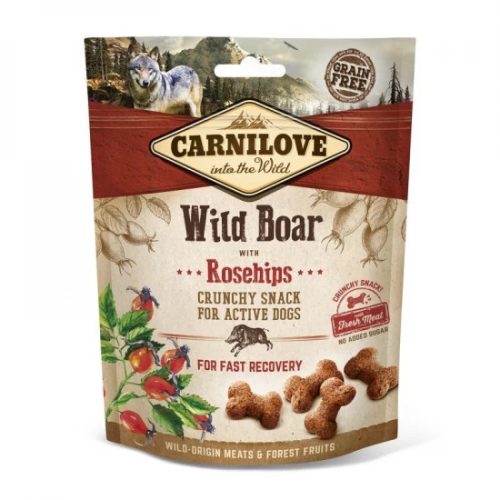 Carnilove Dog Crunchy Snack Vaddisznó & Csipkebogyó Jutalomfalat Kutyáknak 200g - Gabonamentes, Immunerősítő