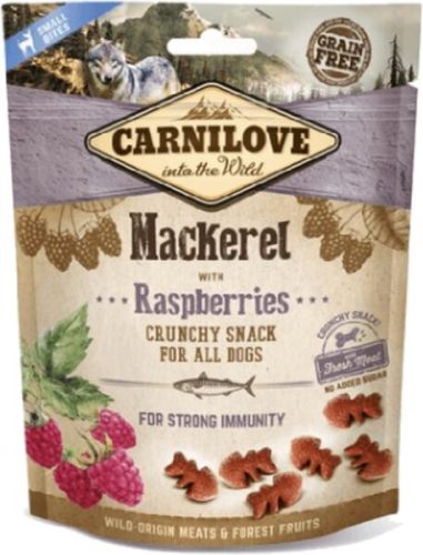 Carnilove Dog Crunchy Snack Makréla & Málna Jutalomfalat Kutyáknak 200g - Gabonamentes, Immunerősítő