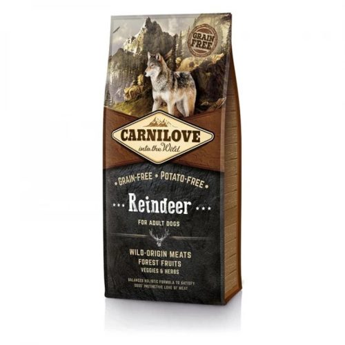 Carnilove Adult Reindeer Prémium Minőségű Gabonamentes Száraztáp Felnőtt Kutyáknak 12kg