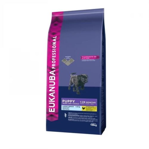 Eukanuba Puppy Large Prémium Minőségű Száraztáp Kölyökkutyáknak Nagytestű Fajták Számára 18kg Egészséges Növekedésért és Erős Csontozatért