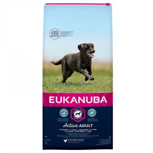 Eukanuba Adult Large Prémium Minőségű Száraztáp Felnőtt Nagytestű Kutyáknak 15kg Erős Izomzatért és Egészséges Ízületekért
