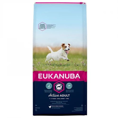 Eukanuba Adult Small Breed Prémium Minőségű Száraztáp Kistestű Felnőtt Kutyáknak Csirkehússal 15kg