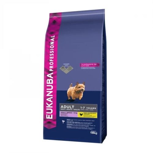 Eukanuba Adult Small Prémium Minőségű Száraztáp Kistestű Felnőtt Kutyáknak Csirkehússal 18kg - Egészséges Izomzatért. Ízületvédelemért és Fényes Szőrzetért