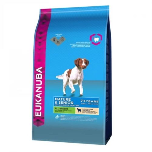 Eukanuba Mature & Senior Lamb & Rice Prémium Minőségű Száraztáp Kistestű és Közepes Testű Idős Kutyáknak 2.5kg - Bárányhússal és Rizzsel az Érzékeny Emésztésért