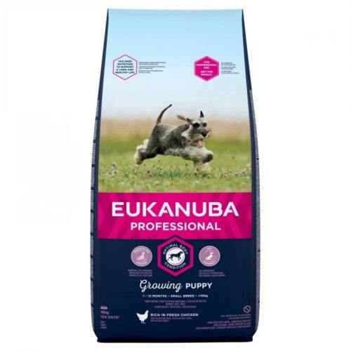 Eukanuba Puppy Small Prémium Minőségű Száraztáp Kistestű Kölyökkutyáknak Csirkehússal 18kg