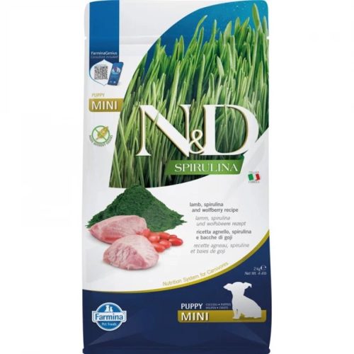 N&D Spirulina Bárány Száraz Kutyatáp Kistestű Kölyökkutyáknak 2kg - Gabonamentes, Hipoallergén