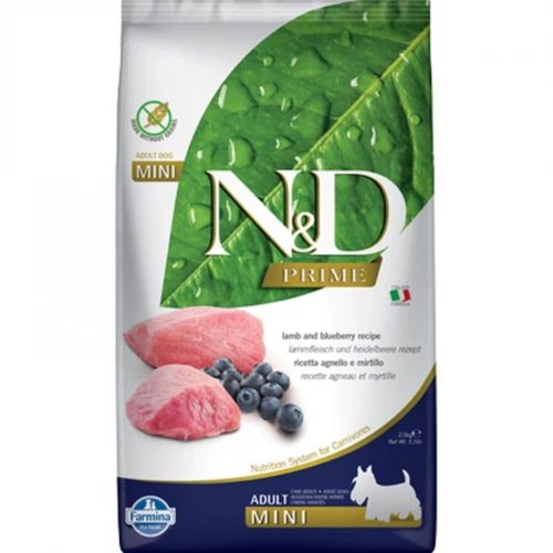 N&D Prime Bárány & Áfonya Száraz Kutyatáp Kistestű Felnőtt Kutyáknak 2.5kg - Gabonamentes, Hipoallergén, Bárány Fehérjével