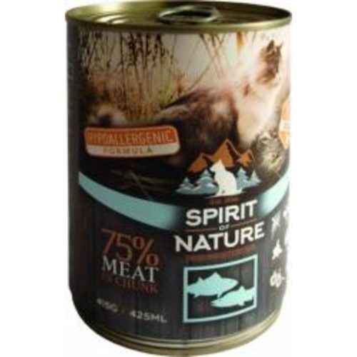 Spirit of Nature Cat Konzerv Tonhallal és Lazaccal 12x415g - Gabonamentes, Természetes Összetevők Felnőtt Macskáknak