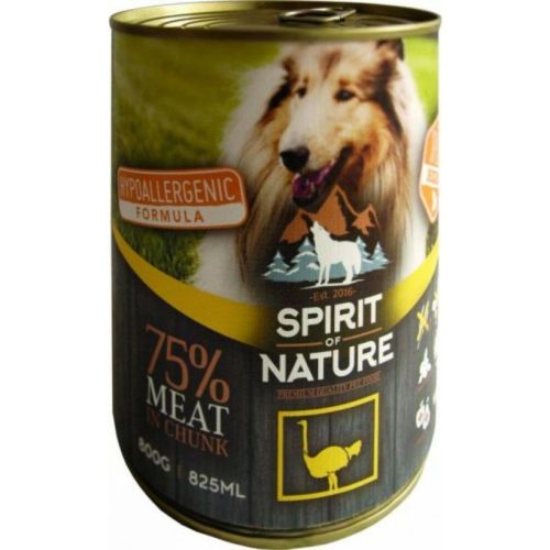 Spirit of Nature Dog Konzerv Strucchússal 6x800g - Gabonamentes, Hipoallergén Nedves Kutyatáp Felnőtteknek